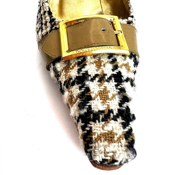 Dolce & Gabbana Houndstooth Heels - Made in Italy 37 - Picture 9 of 12